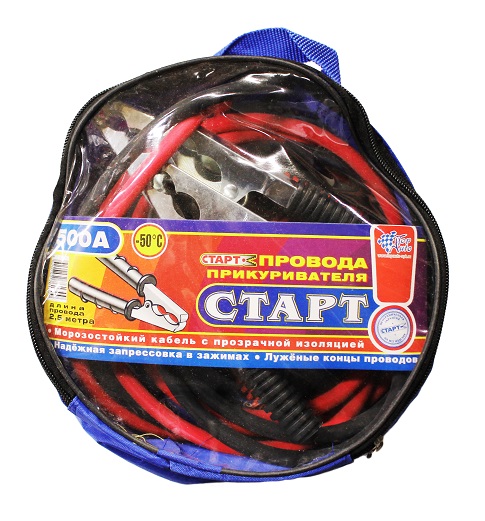 Провода прикуривания" СТАРТ 500A, 2,5м (в сумке)