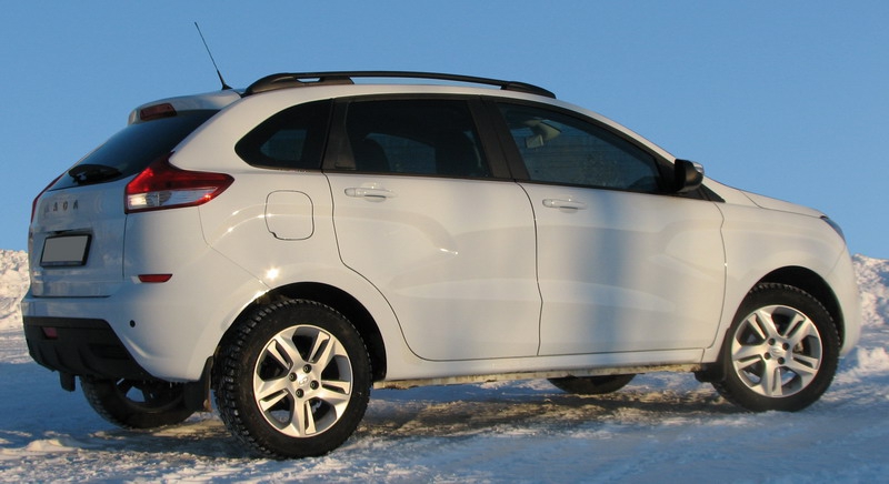 Рейлинги на крышу АПС черные для Lada Xray