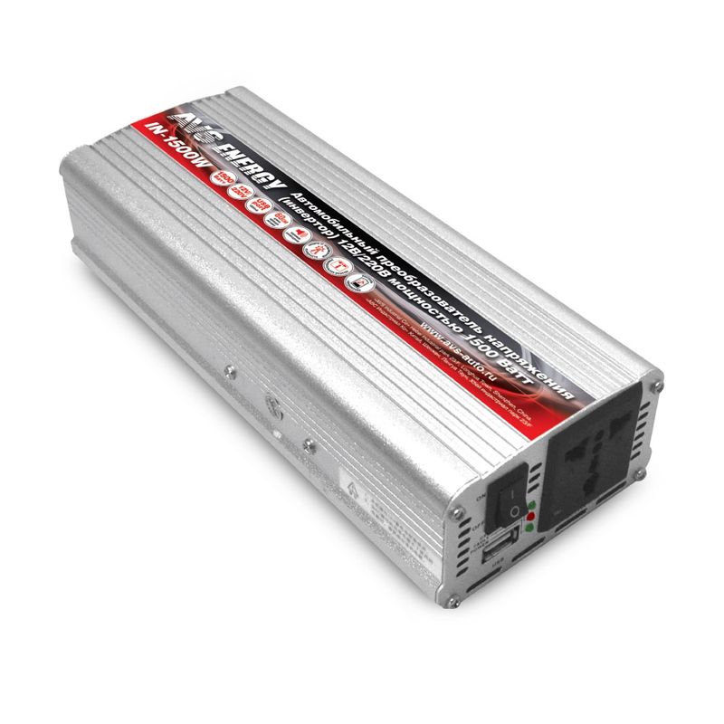 Автомобильный инвертор 24/220V AVS IN-1500W-24