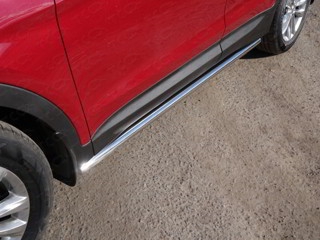Пороги труба 60,3 мм HYUNDAI SANTA FE PREMIUM 2015 -  г.в. от ТСС (Арт. HYUNSF4WD15-09)