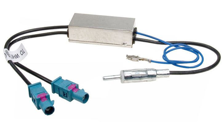 ISO ANT-3 AMP VW, Audi, Opel, Skoda антенный переходник